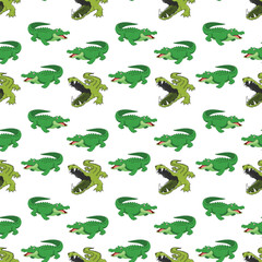 crocodile animals seamless pattern background