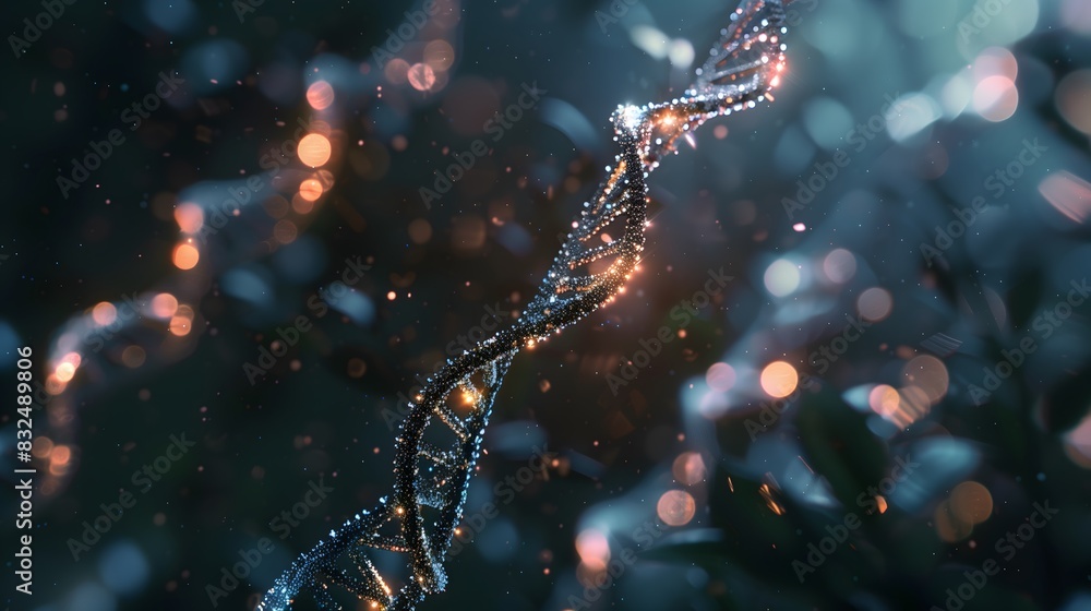 Poster visual representation of the genetic code with highlighted mutations