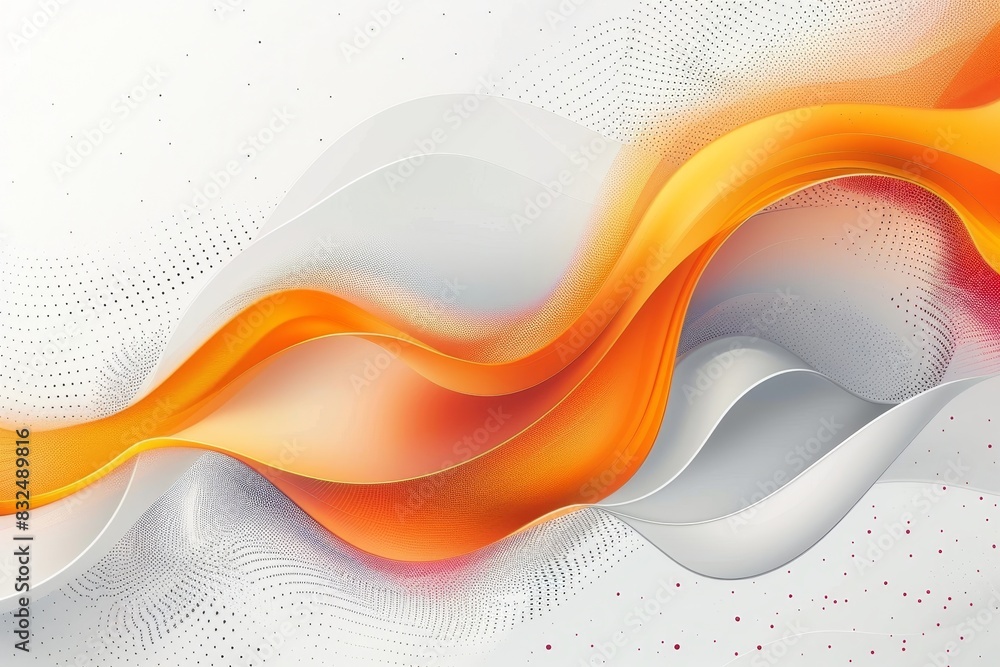 Poster Minimalistic Modern Presentation Template with Fluid Curves for Professional Use