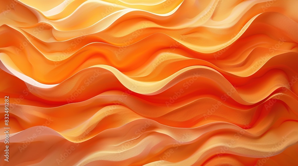 Poster orange background with subtle, abstract wave patterns