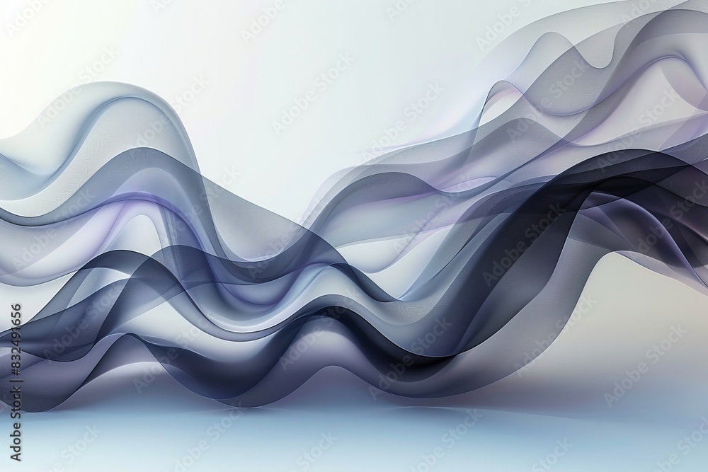 Poster elegant abstract presentation template with flowing curves on minimalist professional background