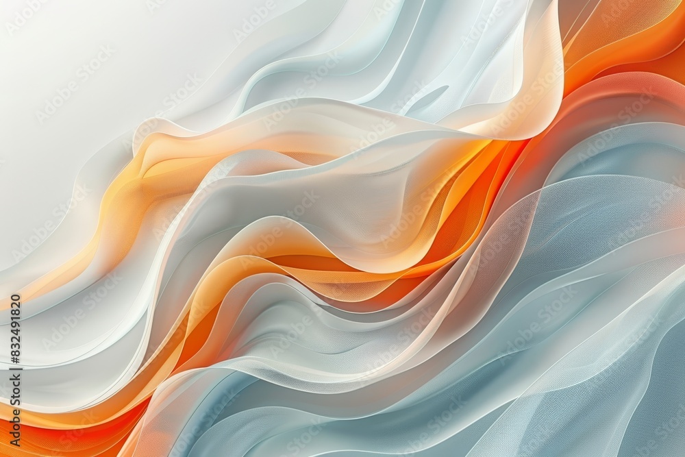 Poster elegant abstract presentation template with fluid curves and minimalist design