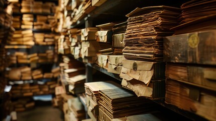 Obraz premium Digital archives preserving historical documents and artifacts, making them accessible to a global audience