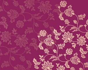 Colorful paisley floral pattern , textile swatch , royal India	