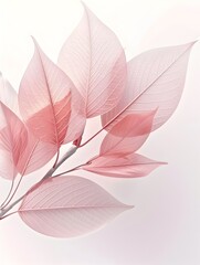 Fototapeta premium Cherry Blossom Leaves in Pink A Transient of Springs Arrival