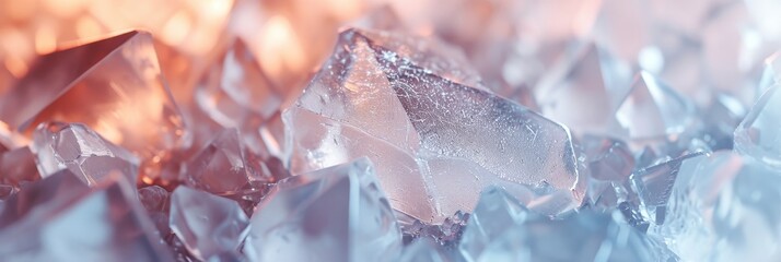 Abstract crystal background with closeup of white crystals