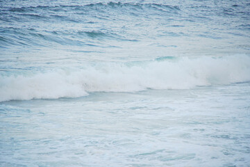 wave breaking on the beach