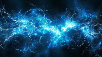 intense blue lightning bolt fractal texture high contrast electric spark dynamic abstract digital art