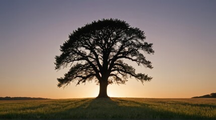 Fototapeta premium Silhouette of a Tree at Sunset