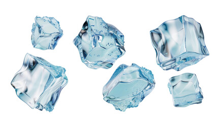 Fototapeta premium Ice cubes flying