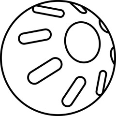 Wiffle ball vector outline illustration