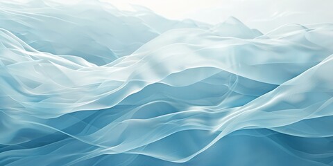 Soft, airy light blue waves drifting gracefully, forming a calming and peaceful backdrop