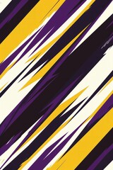 Dynamic Diagonal Stripes Soccer Jersey Design in Purple, White and Yellow for Sublimation Printing