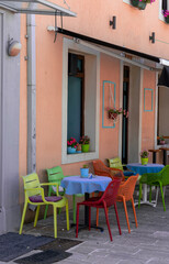 Colorfull urban street funiture