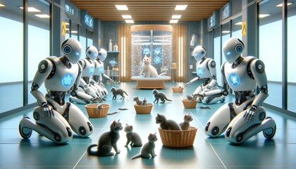 AI Robots Rescuing Stray Kittens