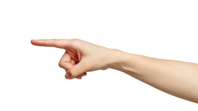 Hand showing finger, pointing