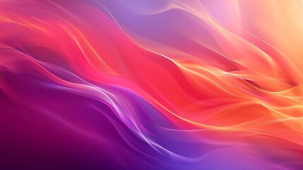 Obraz premium red orange violet glowing abstract gradient background large banner size digital art