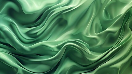 Obraz premium refreshing green waves background with flowing organic shapes and textures