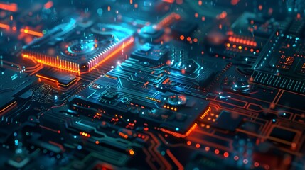 Digital abstract background for technological operations, AI, neural networks