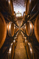 Wine cellar view of Rong Zi Winery, Xiangning County, Linfen, Shanxi Province