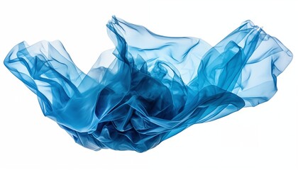 Fototapeta premium blue crumpled plastic bag paper