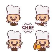 cute chef cartoon character design
