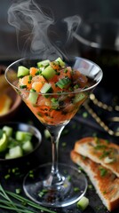 Gourmet Salmon Tartare Cocktail