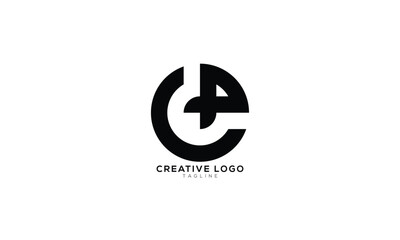 CP PC OP PO  Abstract initial monogram letter alphabet logo design