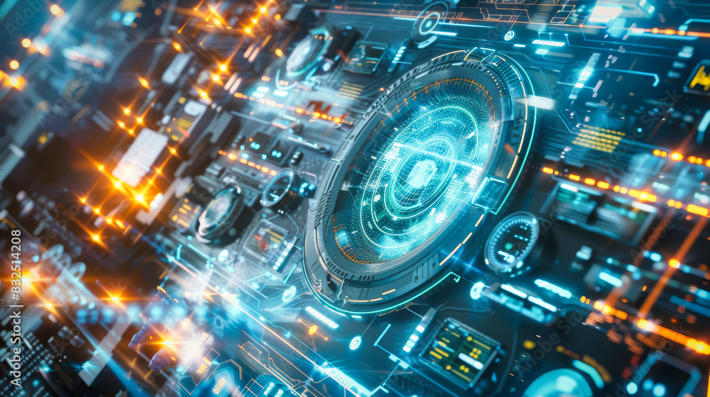 Poster abstract generic hologram interface