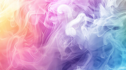Fototapeta premium Colorful rainbow color smoke, abstract wave of colorful smoke steam background.