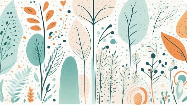 Nature's color palette brought to life through halftone prints with ben day dots.