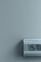A white air conditioner is on a wall