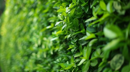 Obraz premium A green wall serving as a natural sound barrier reducing noise pollution and creating a peaceful environment.