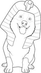 Corgi Halloween Pharaoh Animal Vector Graphic Art Illustration