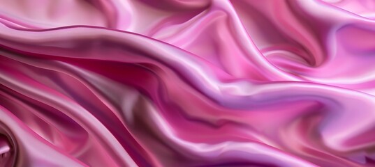 Obraz premium Graceful flowing fabric design on gentle soft pink background for elegant visuals