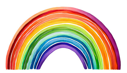 Fototapeta premium Regenbogen isoliert auf weißen Hintergrund, Freisteller