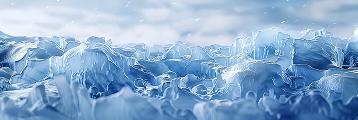 Obraz premium The ice has a stunning frozen texture creating an exquisite scenery with a copy space image