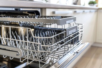 Modern dishwasher kitchen household dish washing machine professional restaurant cafe equipment consumer grade heavy load home routine clean plates cups appliances loading unloading water technology