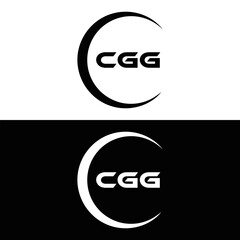 CGG logo. C G G design. White CGG letter. CGG, C G G letter logo design. C G G letter logo design in FIVE, FOUR, THREE, style. letter logo set in one artboard. C G G letter logo vector design.