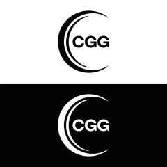 CGG logo. C G G design. White CGG letter. CGG, C G G letter logo design. C G G letter logo design in FIVE, FOUR, THREE, style. letter logo set in one artboard. C G G letter logo vector design.