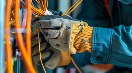 Electricians Connecting and Checking Wires in a Home | Safety Gloves, Professional Electrical Work