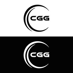 CGG logo. C G G design. White CGG letter. CGG, C G G letter logo design. C G G letter logo design in FIVE, FOUR, THREE, style. letter logo set in one artboard. C G G letter logo vector design.