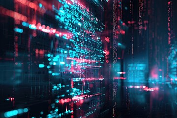 Fototapeta premium A digital image capturing a city at night. Ideal for urban-themed projects