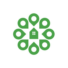 green home area logo design