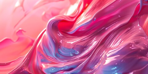 Fototapeta premium a close up of a pink and blue liquid swirl background