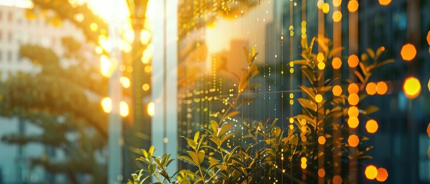 Scatter plot correlating financial indicators with team collaboration close up, investment strategy, dynamic, multilayer, outdoor office park backdrop