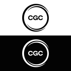 CGC logo. C G C design. White CGC letter. CGC, C G C letter logo design. C G C letter logo design in FIVE, FOUR, THREE, style. letter logo set in one artboard. C G C letter logo vector design.