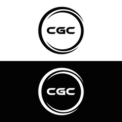 CGC logo. C G C design. White CGC letter. CGC, C G C letter logo design. C G C letter logo design in FIVE, FOUR, THREE, style. letter logo set in one artboard. C G C letter logo vector design.