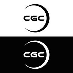 CGC logo. C G C design. White CGC letter. CGC, C G C letter logo design. C G C letter logo design in FIVE, FOUR, THREE, style. letter logo set in one artboard. C G C letter logo vector design.