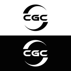 CGC logo. C G C design. White CGC letter. CGC, C G C letter logo design. C G C letter logo design in FIVE, FOUR, THREE, style. letter logo set in one artboard. C G C letter logo vector design.